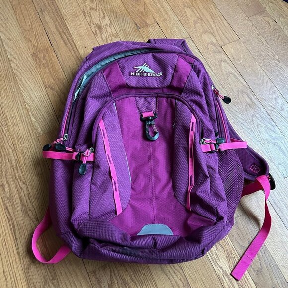 High Sierra Riprap Everyday Backpack Purple Pink Active Athletic Hiking - Picture 1 of 8